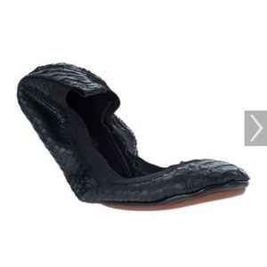 Yosi samra size 10 black snake ballet flats